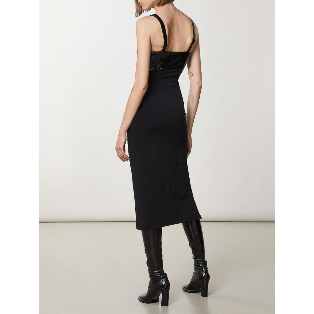 Black Acetate Cocktail Dress - Thumbnail 3