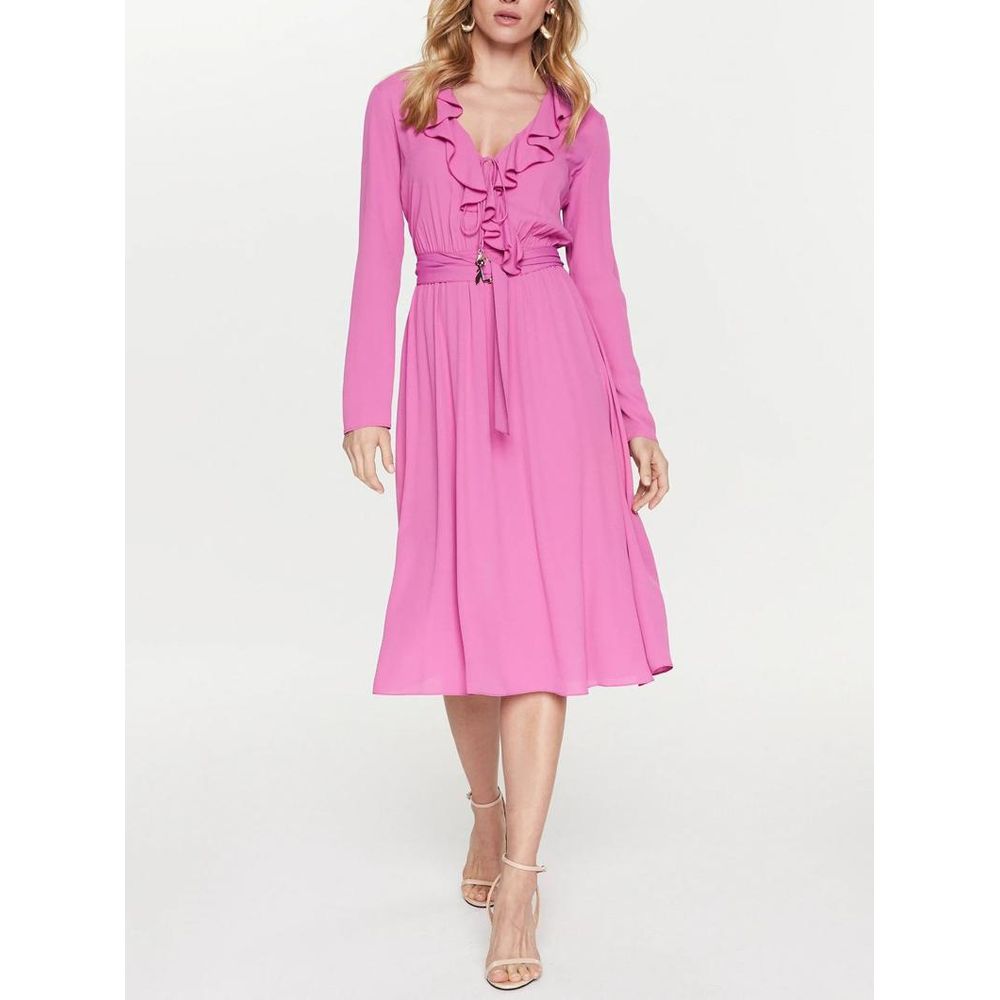 Purple Viscose Casual Dress