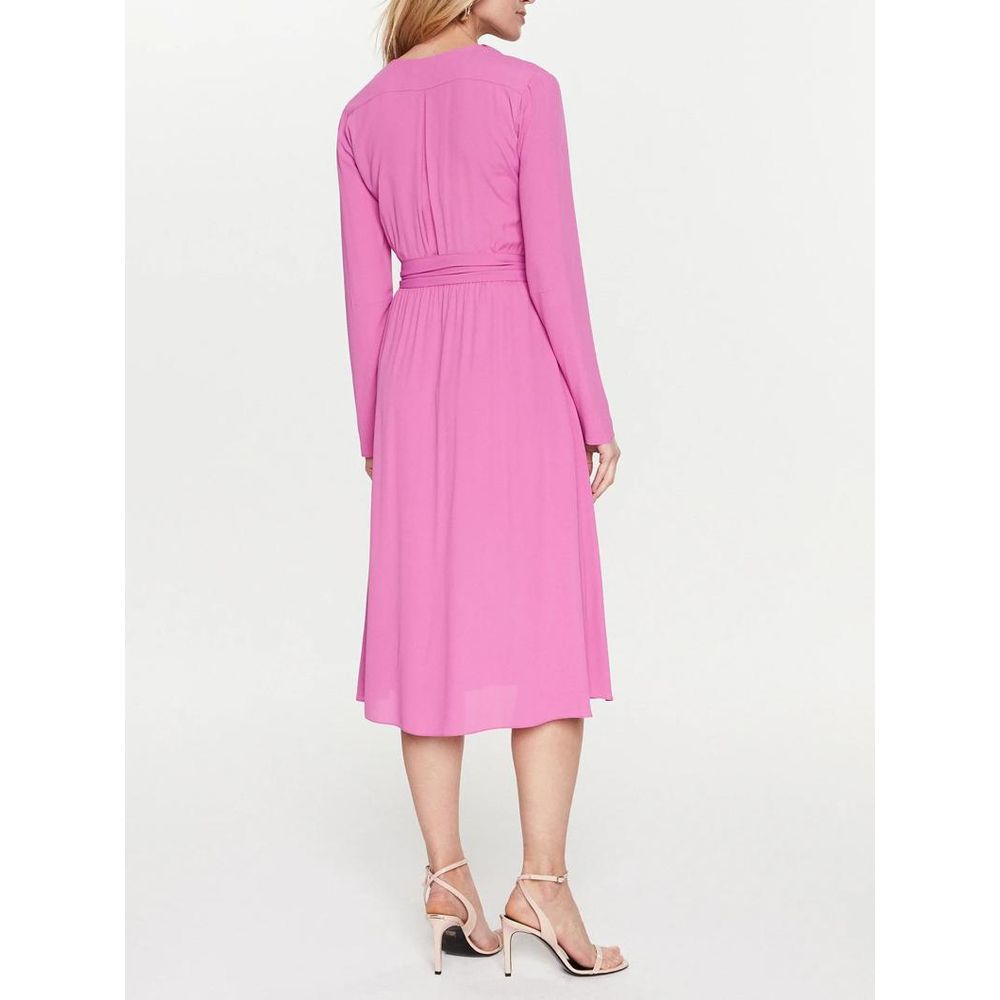 Purple Viscose Casual Dress - Thumbnail 2