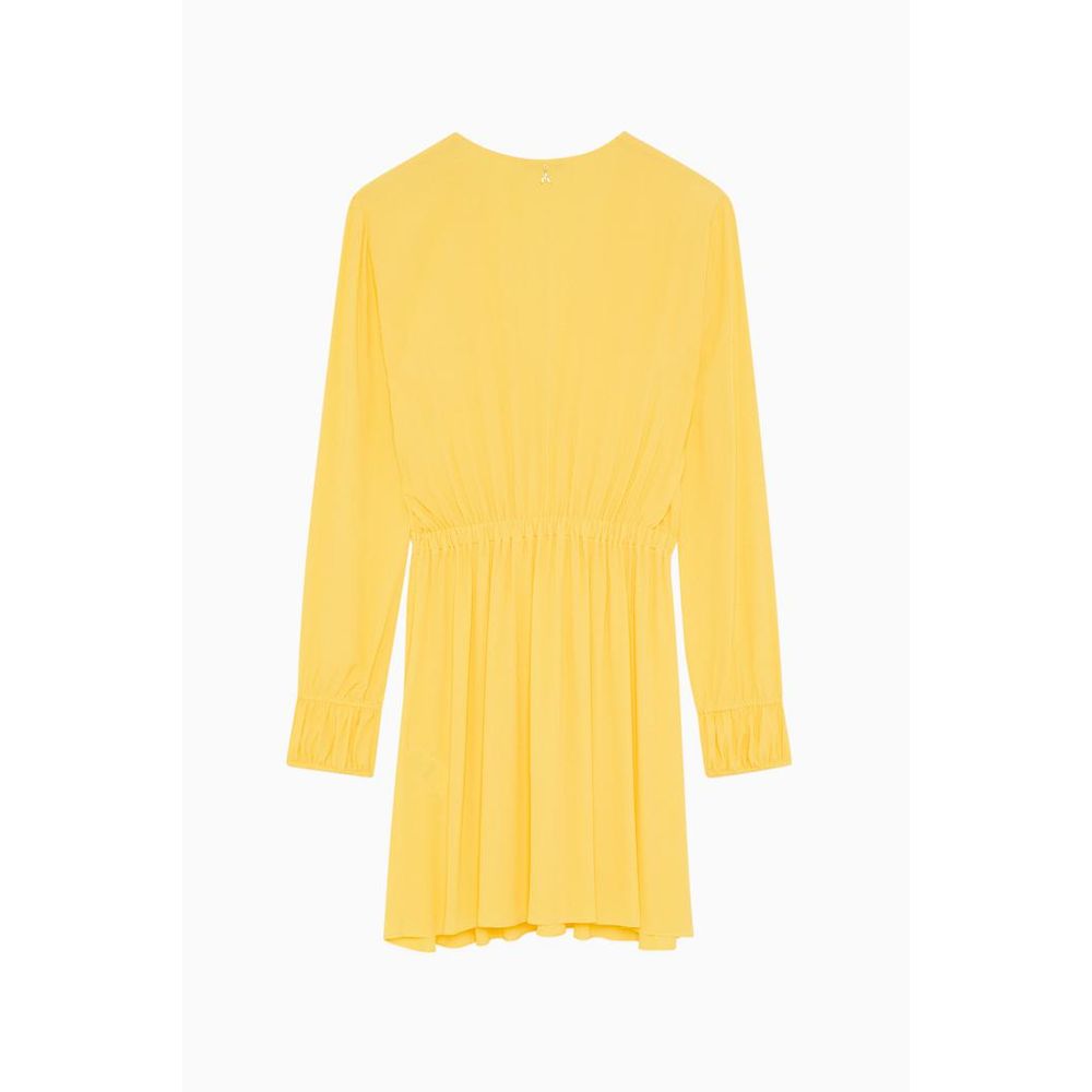 Yellow Viscose Casual Dress - Thumbnail 2