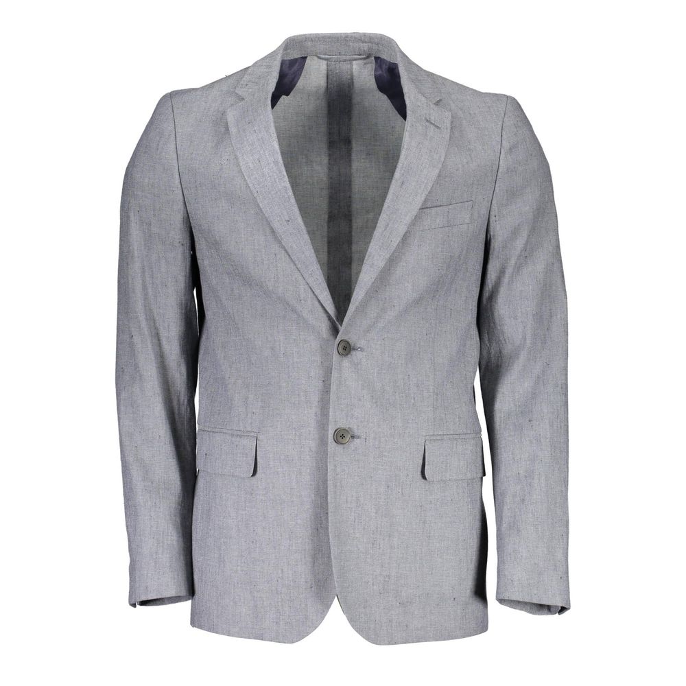 Gray Cotton Blazer