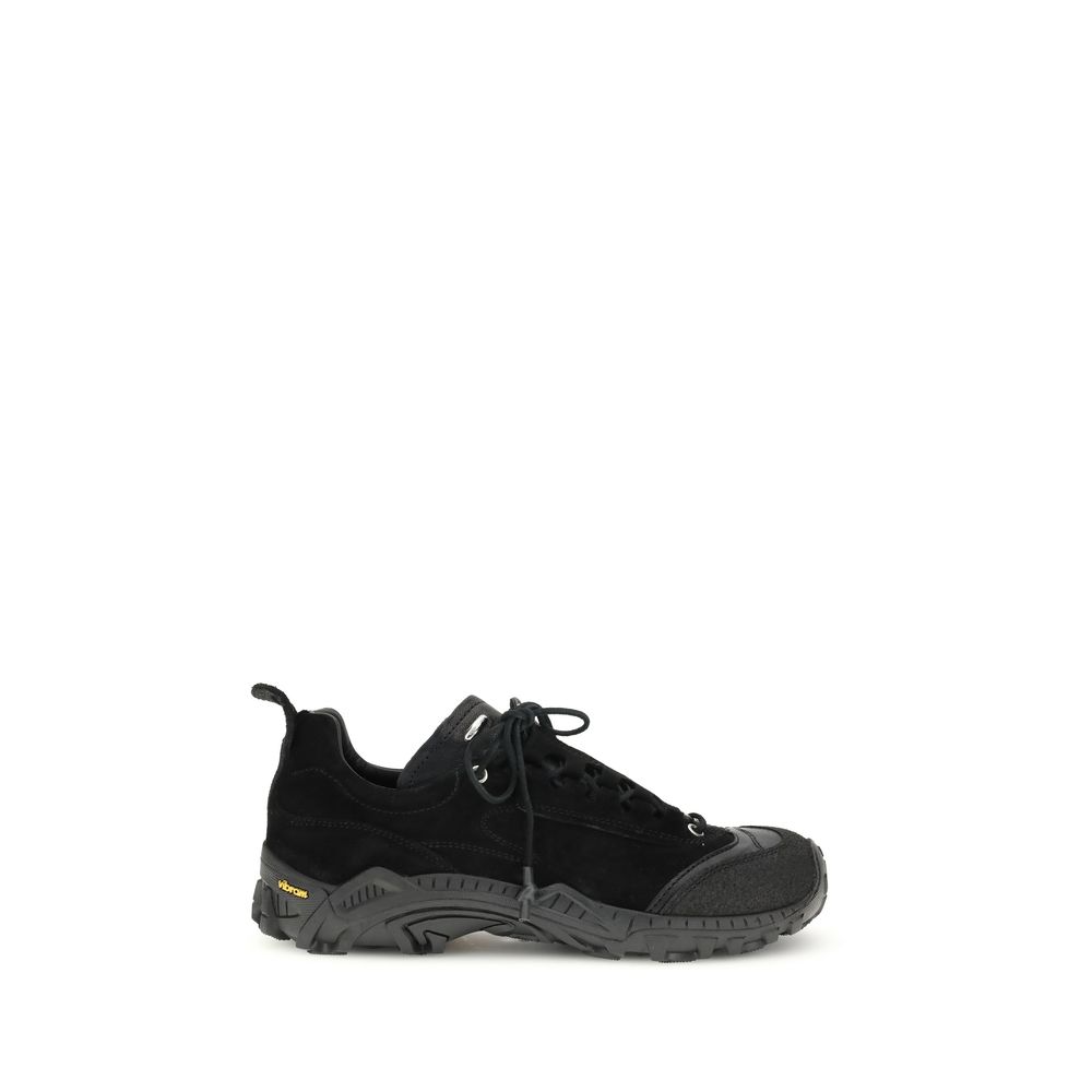 Black Goatskin Athletic Sneakers