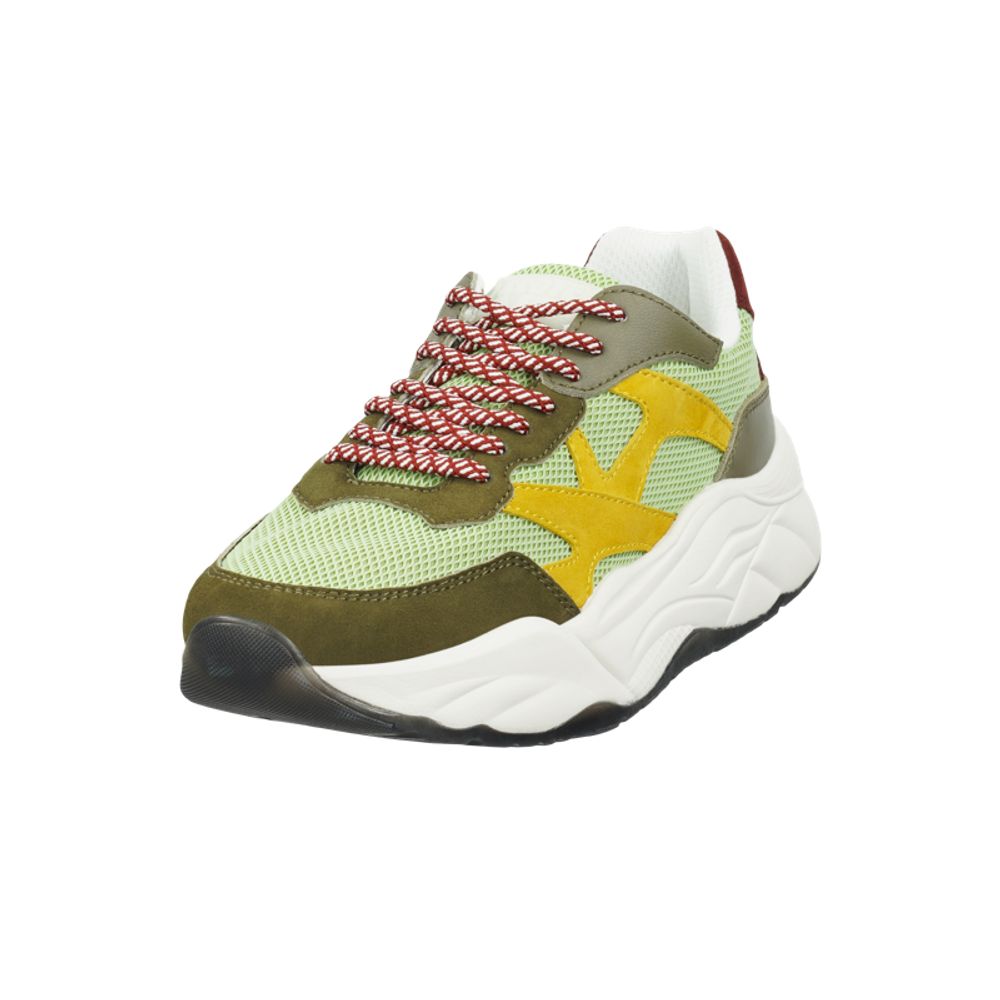 Green Goatskin Chunky Sneakers