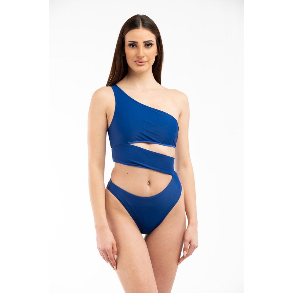 Blue Polyamide One-Piece Swimsuit