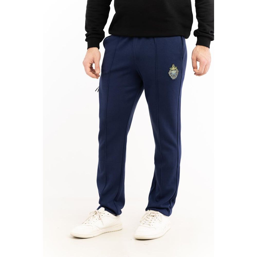 Blue Cotton Joggers (Workout Pants)