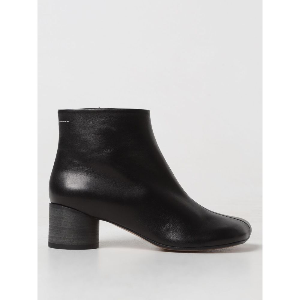 Black Leather Ankle Boots