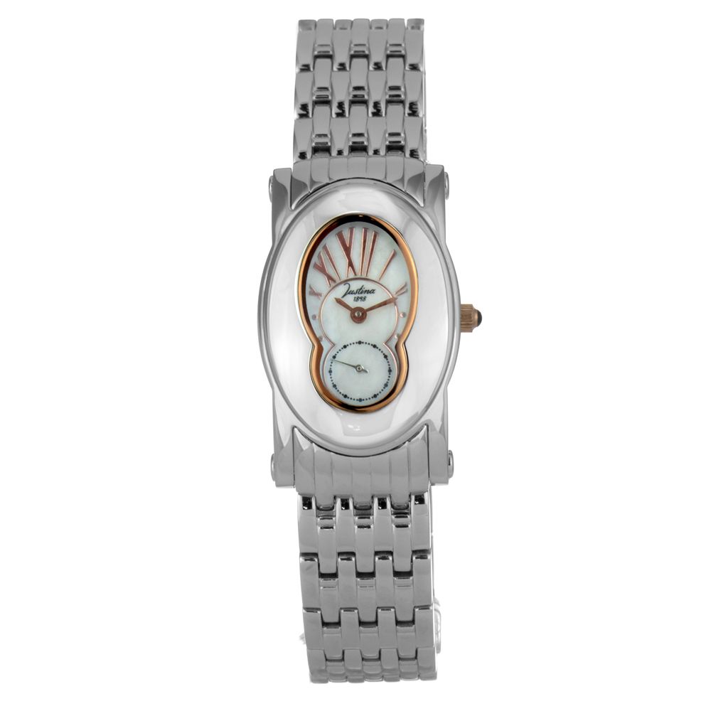 JUSTINA Silver Stainless Steel Dress Women's Watch