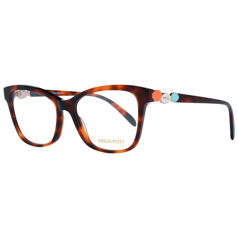 Emilio Pucci Brown Plastic Glasses Women's (Frames)