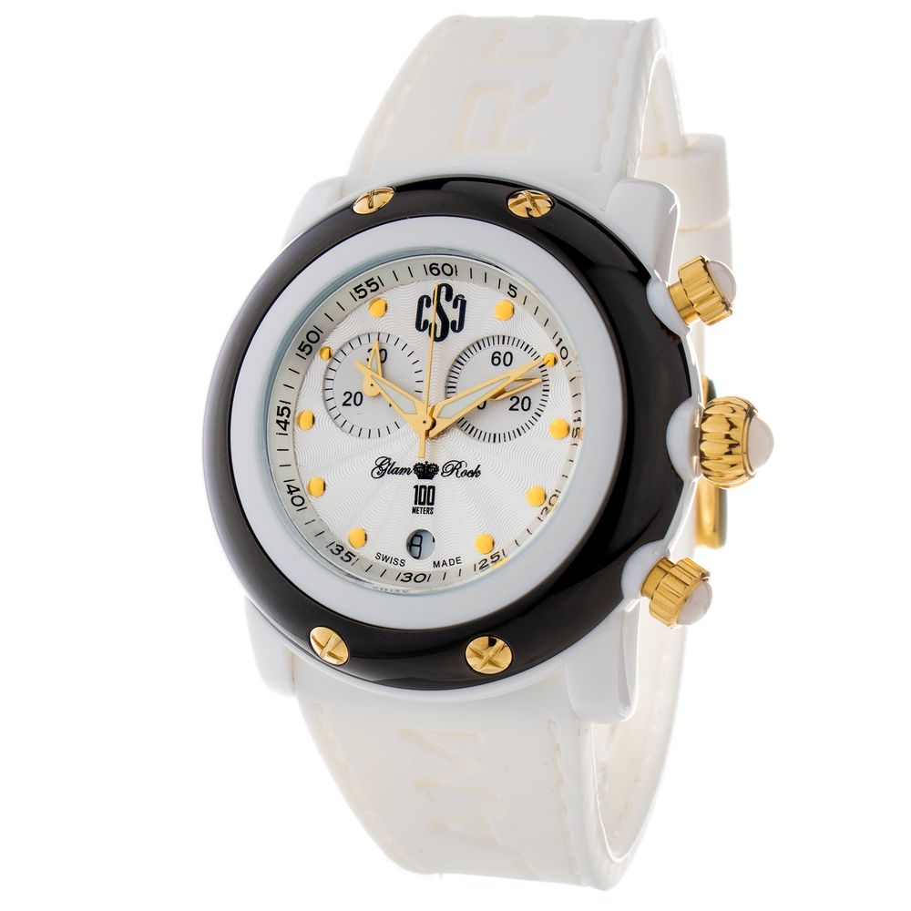 GLAM ROCK White Synthetic Bracelet Women's Watch