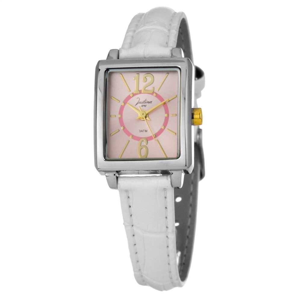 JUSTINA Multicolor Leather Dress Women's Watch