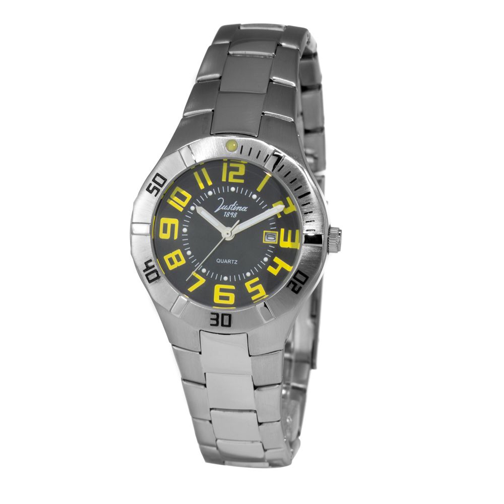 JUSTINA Silver Stainless Steel Dress Women's Watch