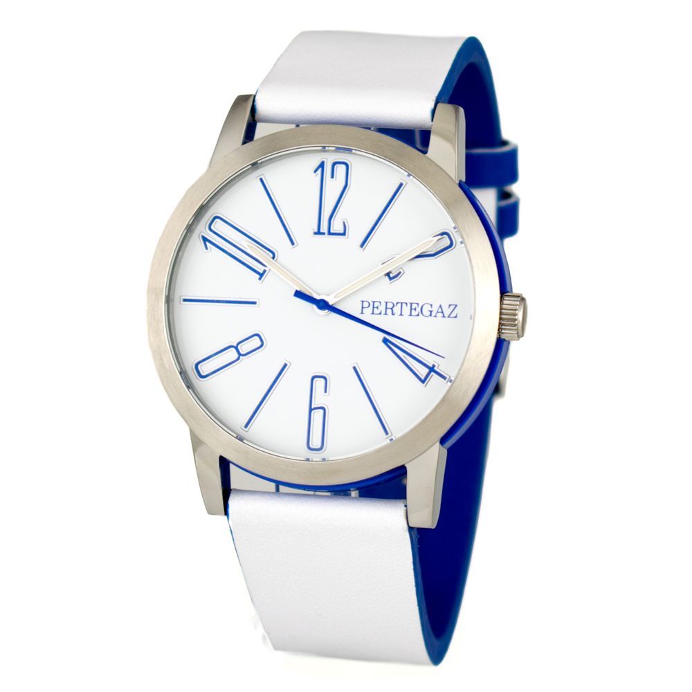 PERTEGAZ White Leather Bracelet Men's Watch