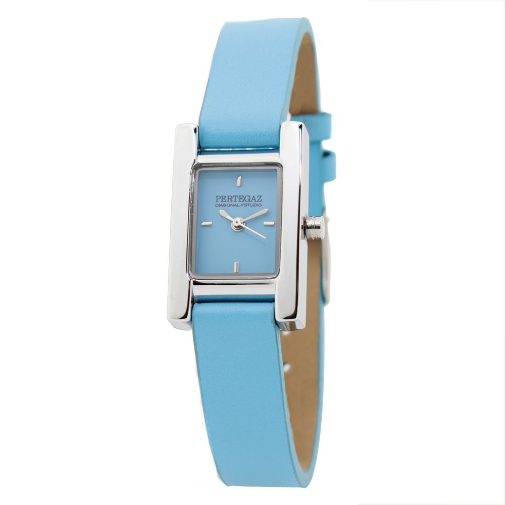 PERTEGAZ Blue Leather Dress Women's Watch