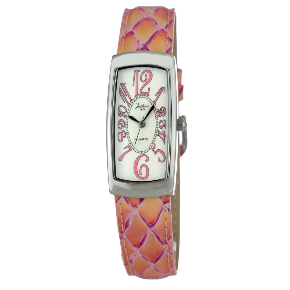 JUSTINA Bicolor Leather Dress Women's Watch