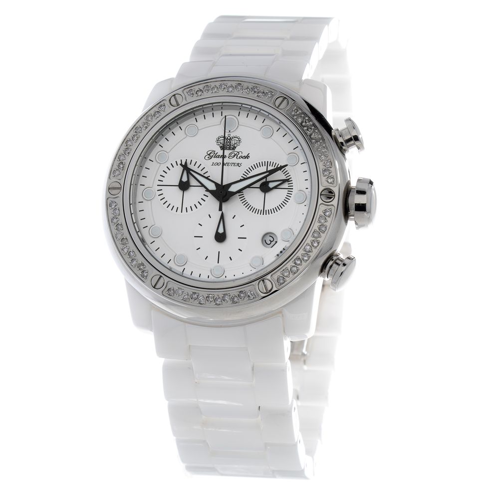 GLAM ROCK White Ceramic Bracelet Women's Watch