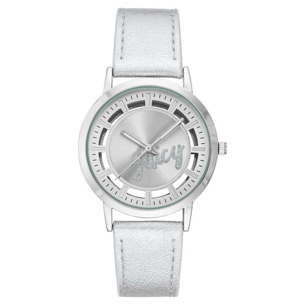 Silver Plastic Dress Watch