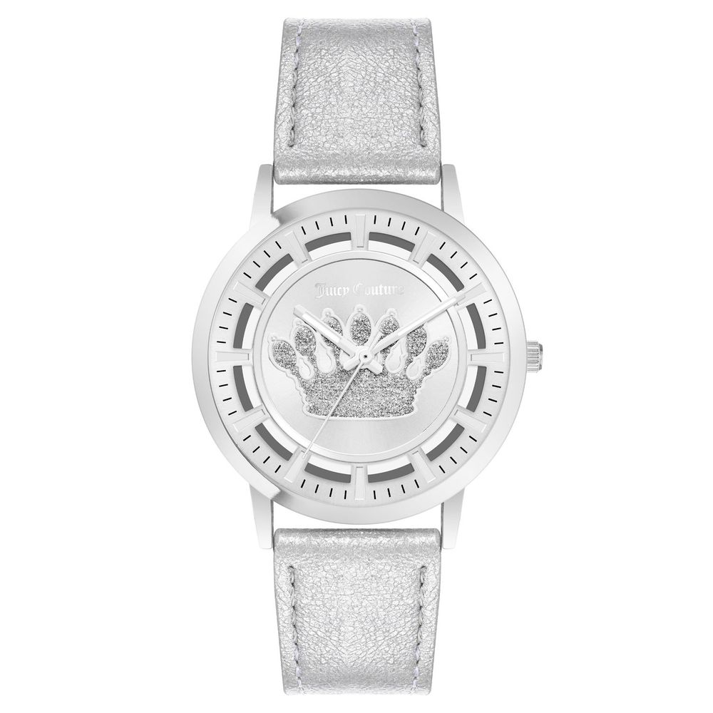 Silver Plastic Dress Watch