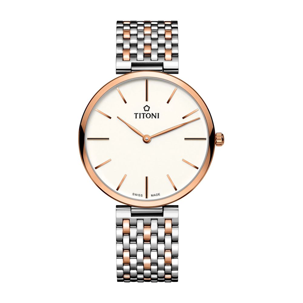 TITONI Gray Stainless Steel Dress Men's Watch