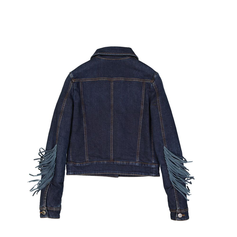Blue Cotton Denim Jacket - Thumbnail 2