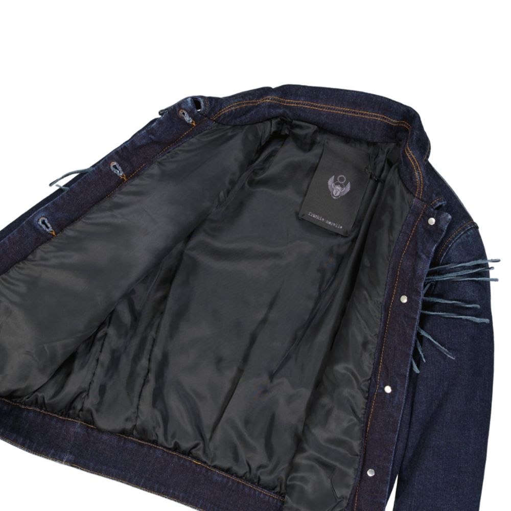 Blue Cotton Denim Jacket - Thumbnail 3