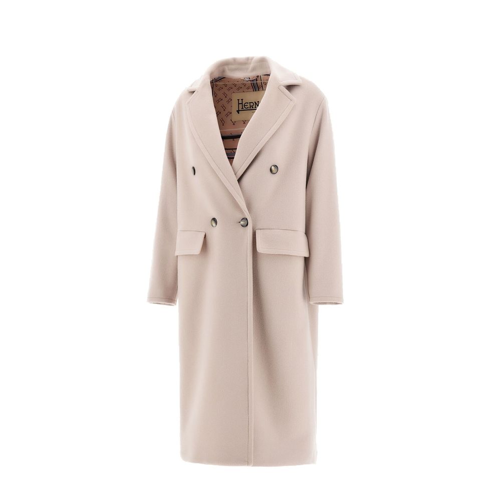 Beige Wool Coat - Thumbnail 2