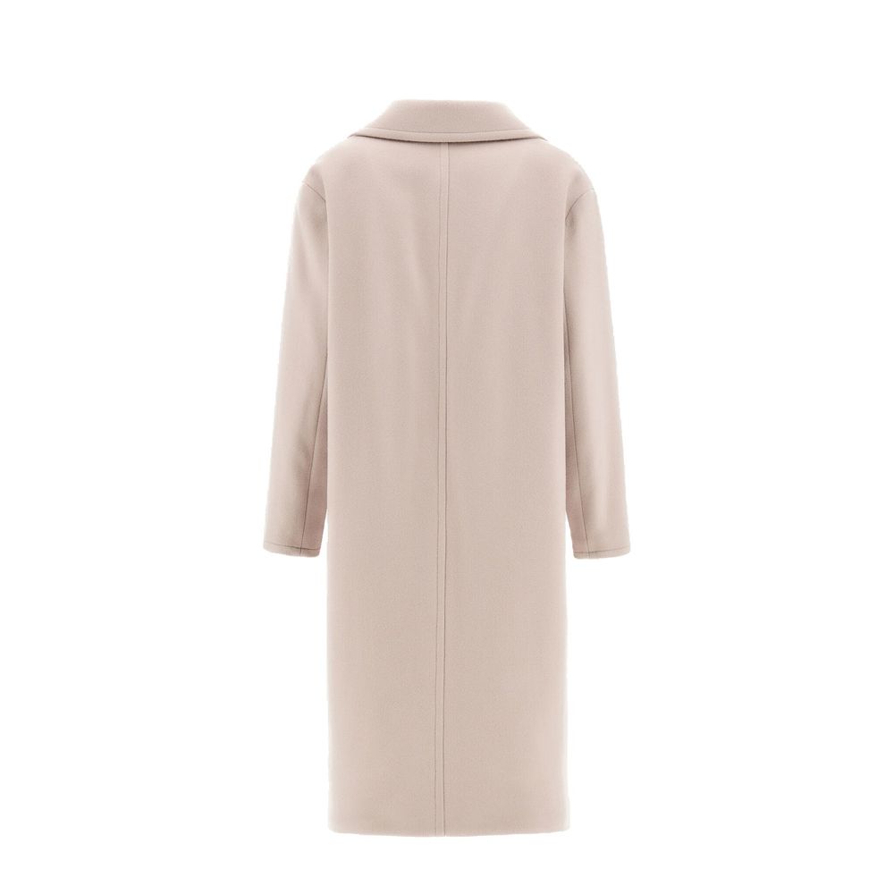 Beige Wool Coat - Thumbnail 3
