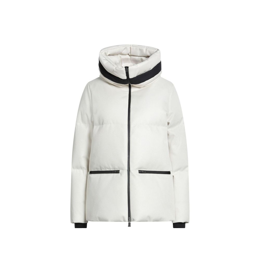 White Polyester Shell Jacket