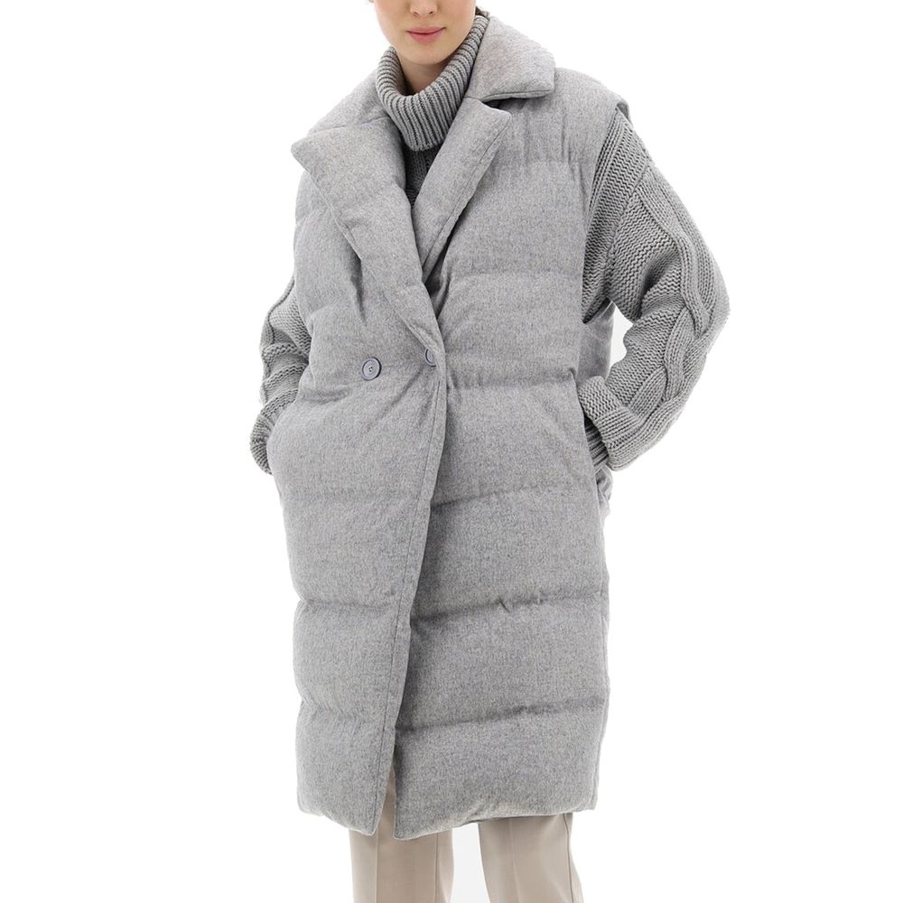 Gray Cashmere Coat - Thumbnail 2
