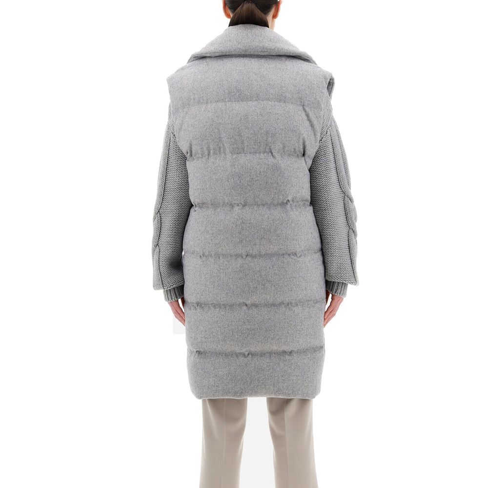 Gray Cashmere Coat - Thumbnail 3