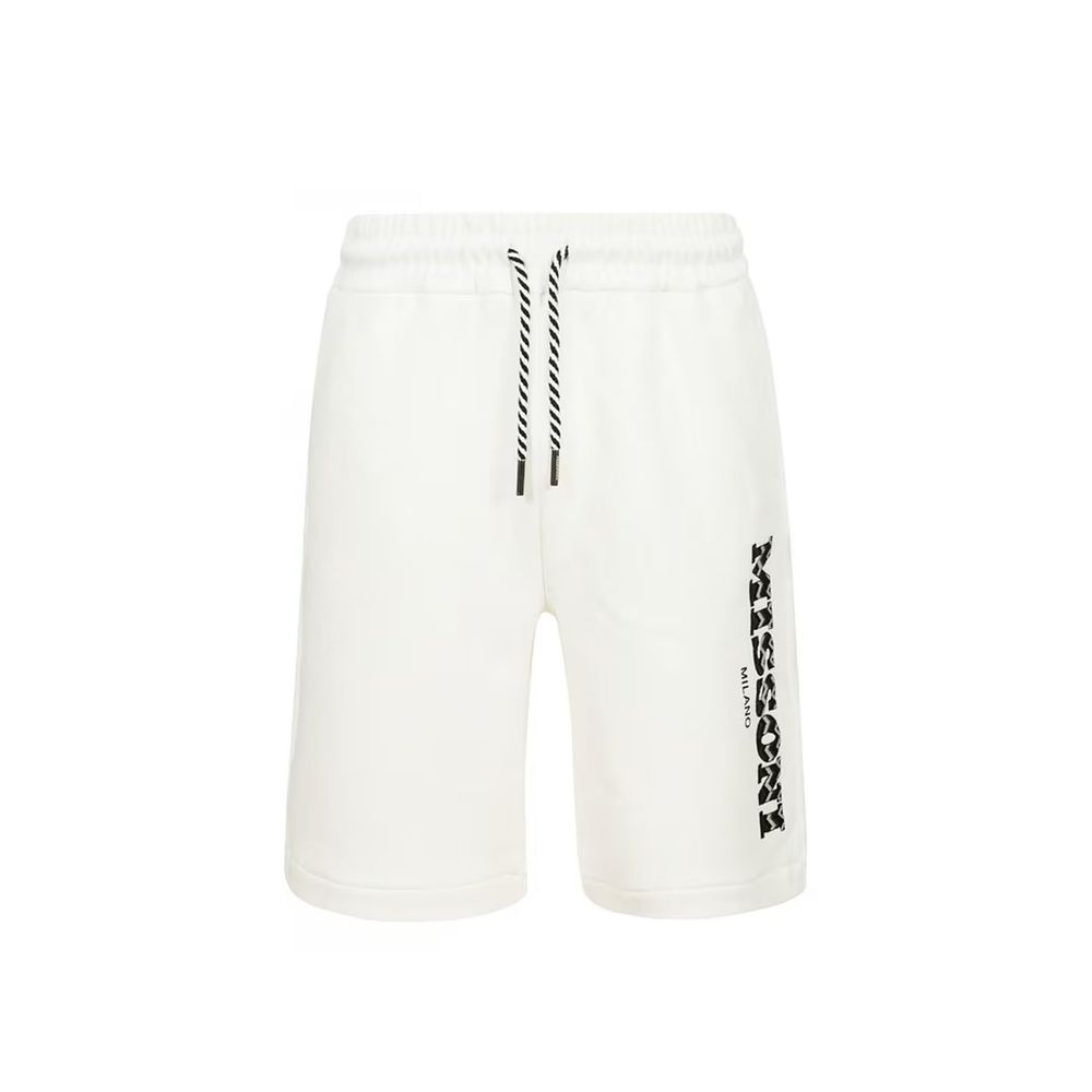White Cotton Bermuda Shorts