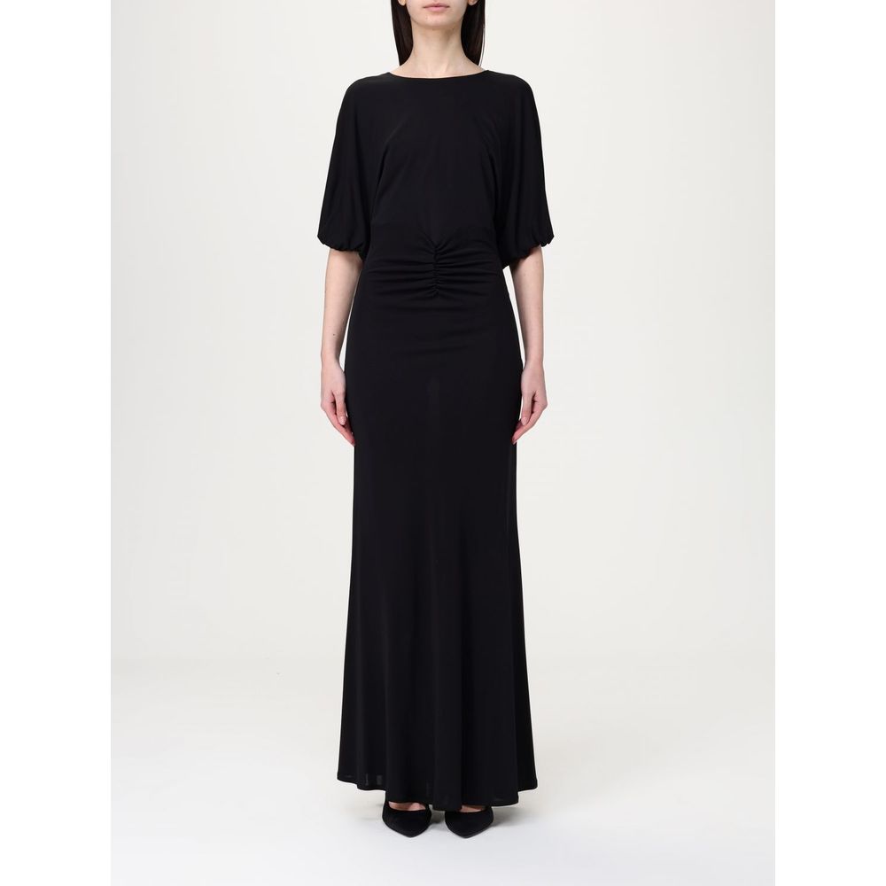Black Elastane Casual Dress