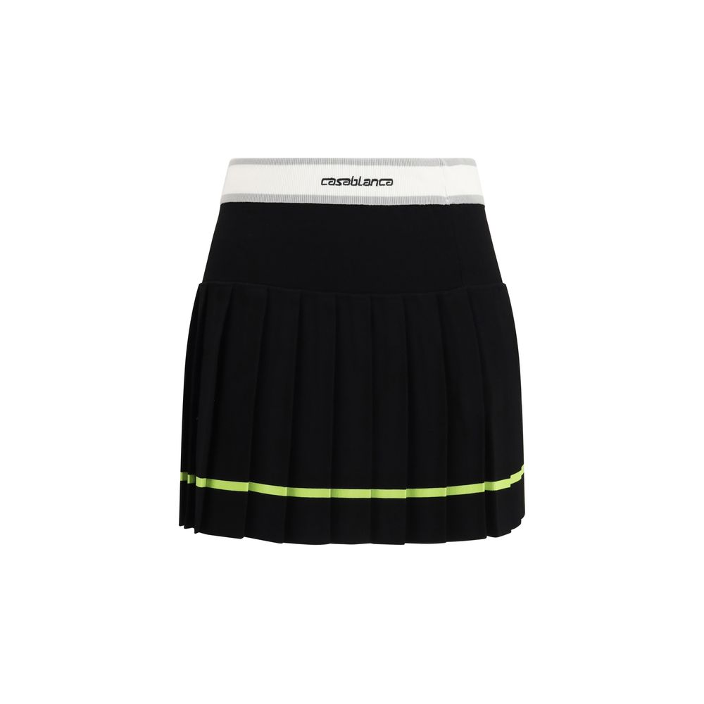 Black Viscose Mini Skirt