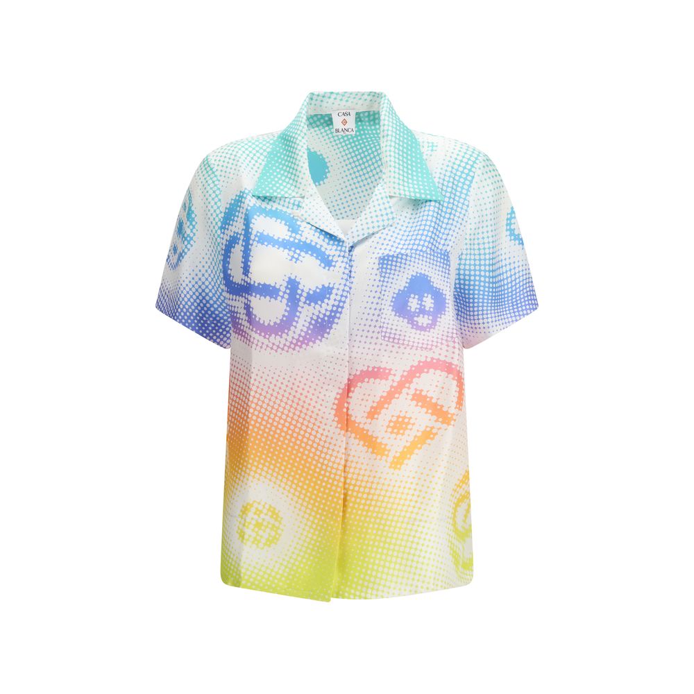 Multicolor Silk Shortsleeve Shirt