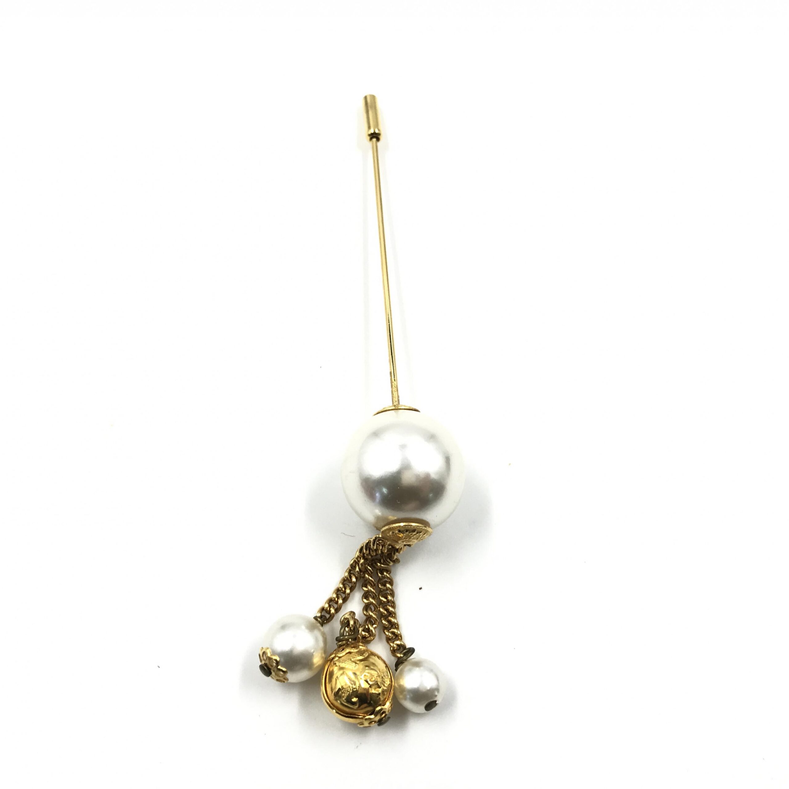 Salvatore Ferragamo Pin Brooch Pearl Style Womens Box Pre-Owned 199$