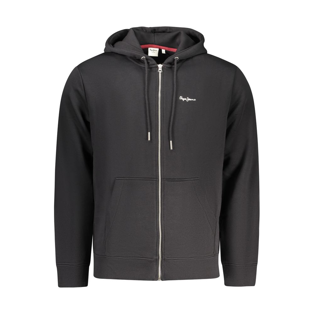 Black Cotton Men's Sweatshirt