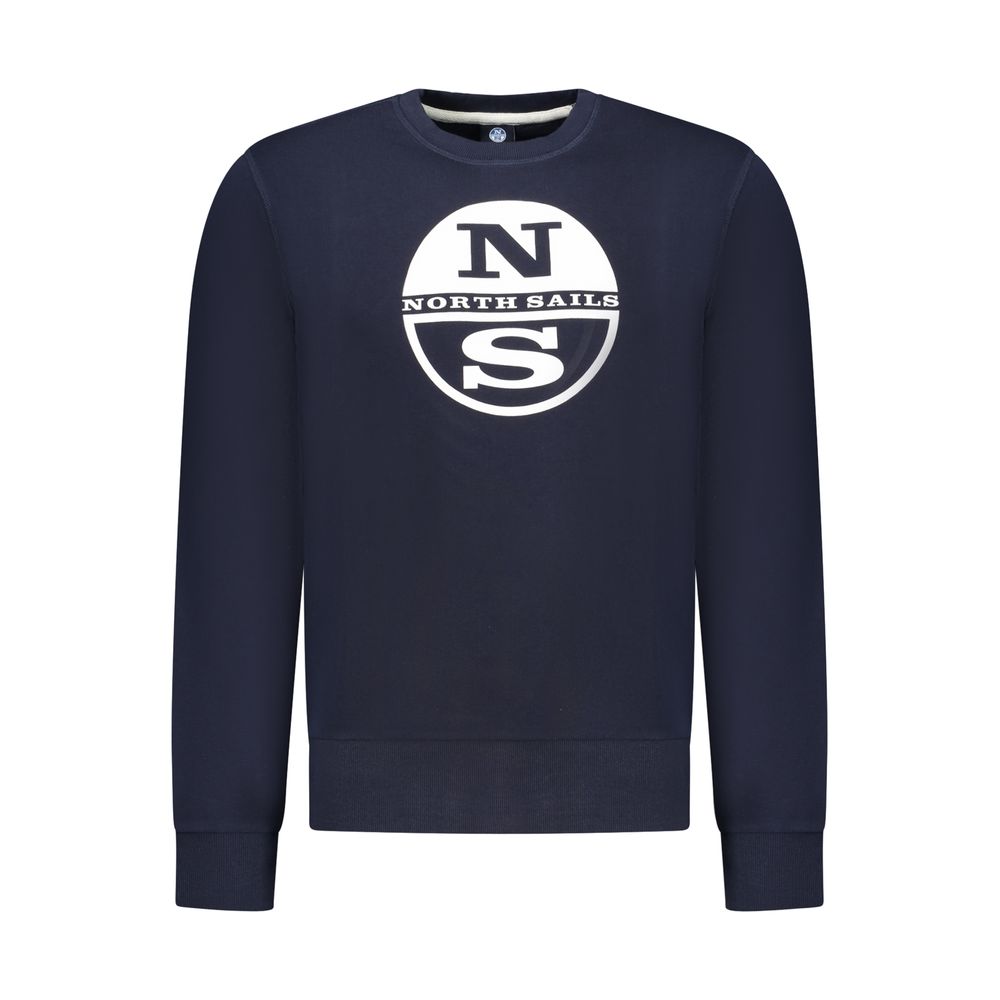 Blue Cotton Men Sweatshirt