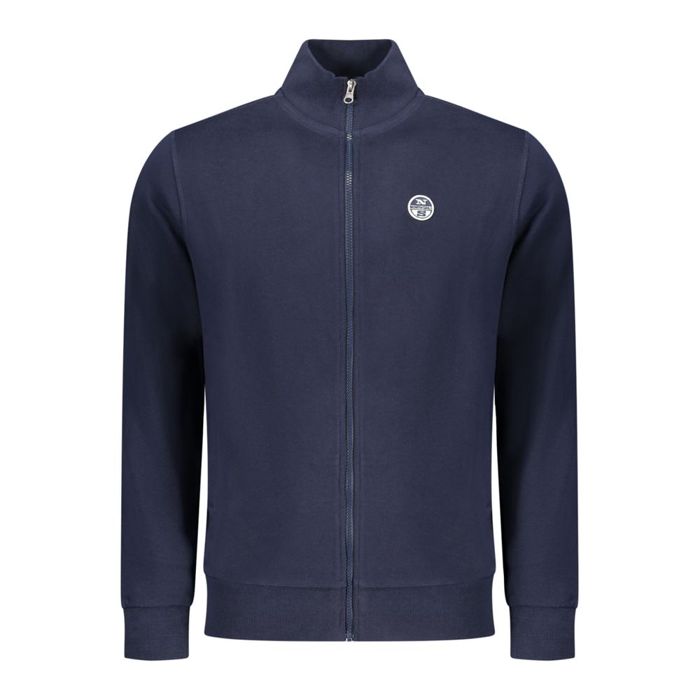 Blue Cotton Men Sweatshirt