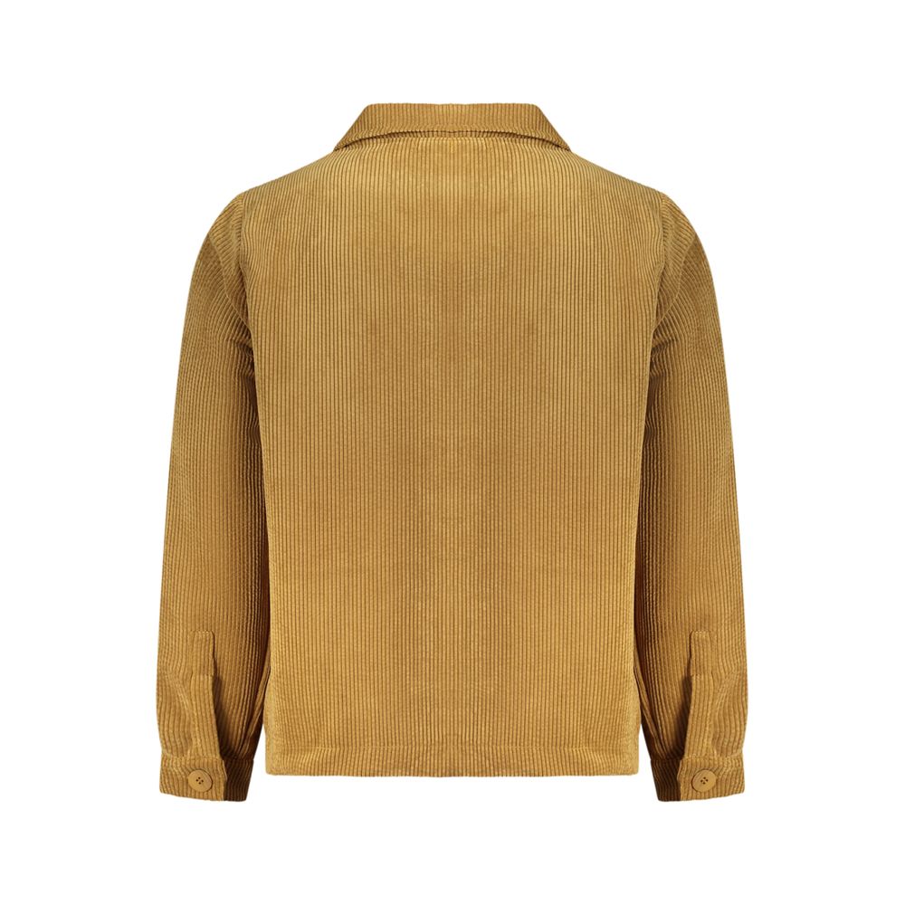 Marrone Polyester Men's Shirt 2