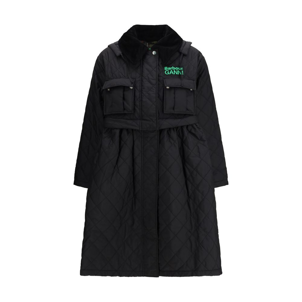 Black Polyester Coat