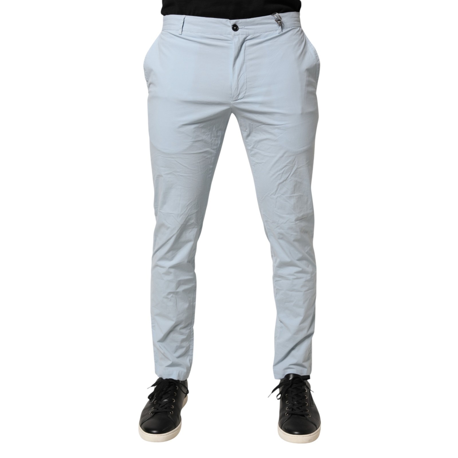 Light Blue Skinny Dress Trouser Pants