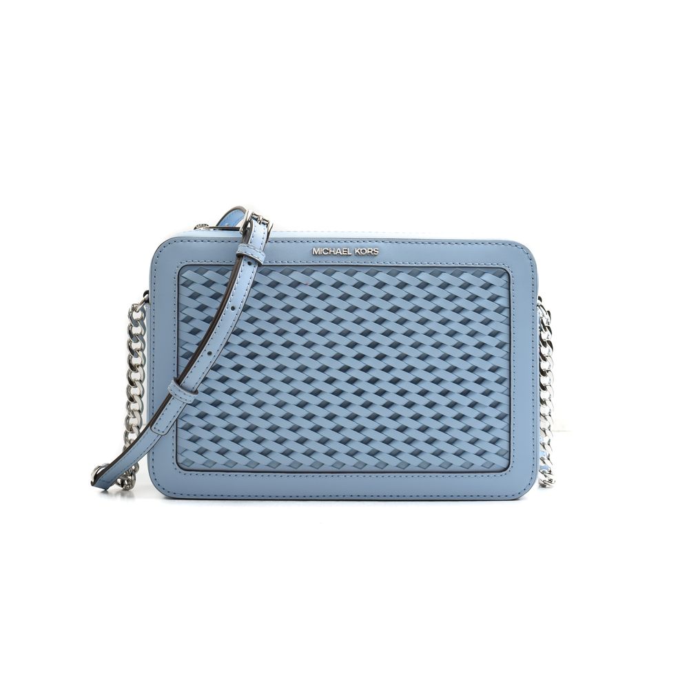 Blue Leather Crossbody Bag