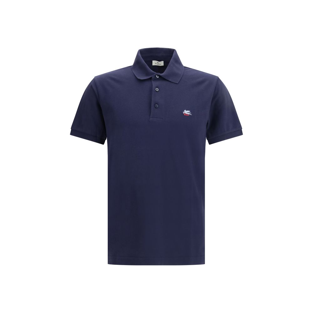 Blue Cotton Polo Shirt