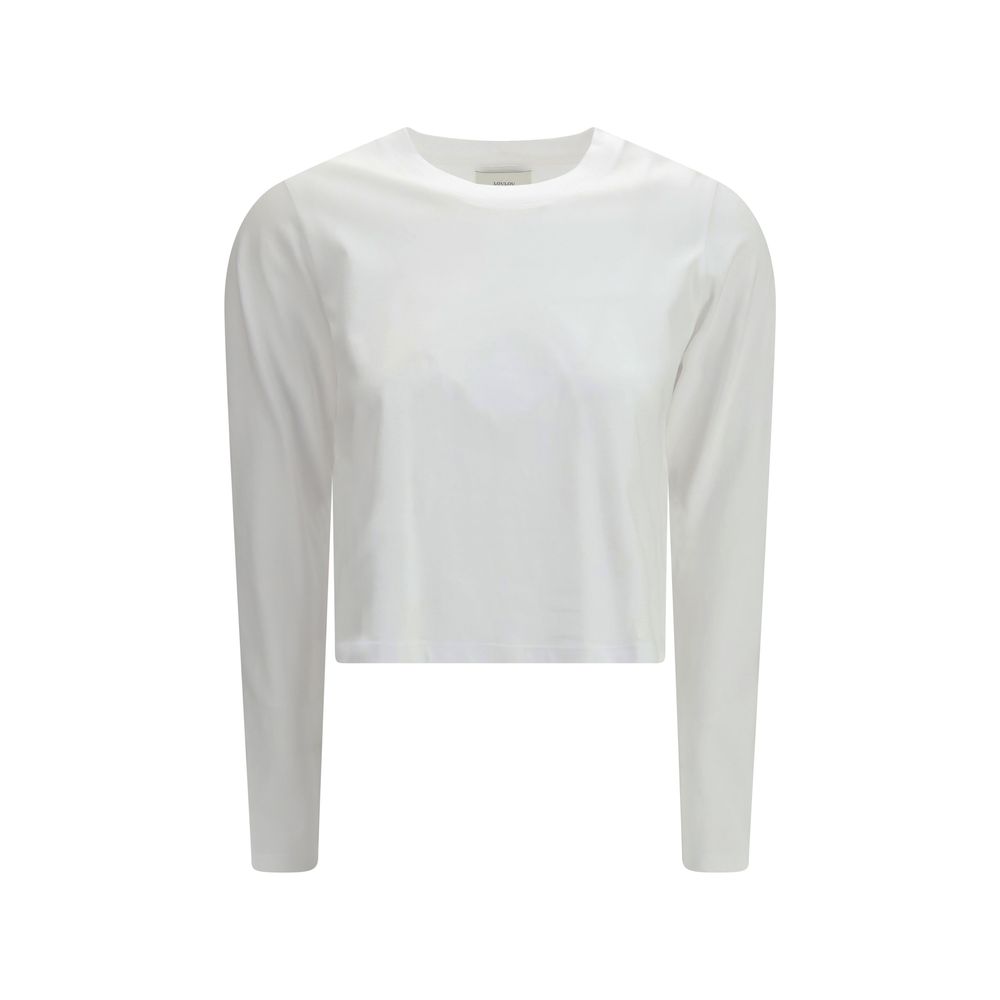 White Cotton Long Sleeve T-Shirt
