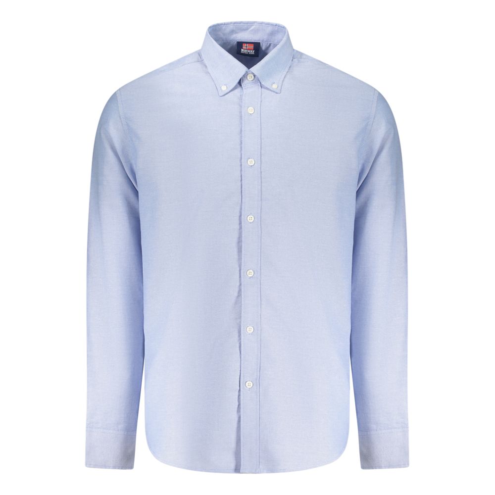 Blue Cotton Dress Shirt