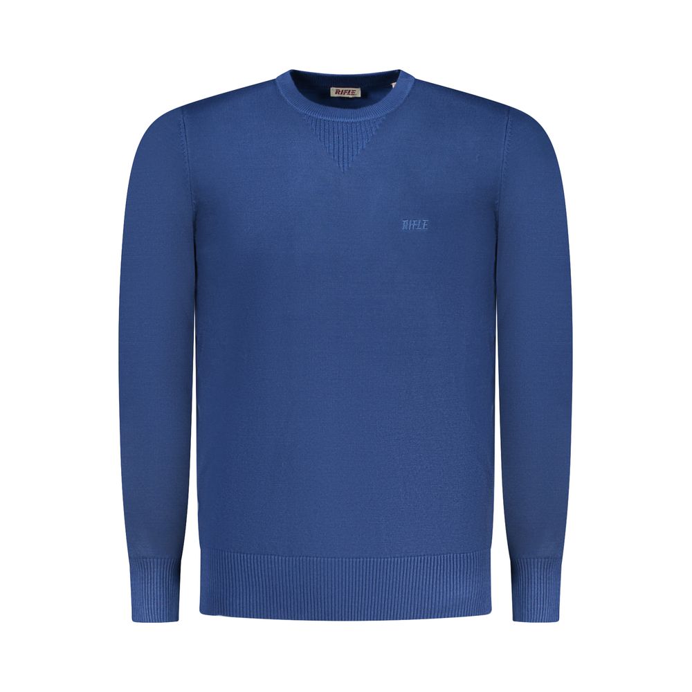 Blue Viscose Men's Sweater