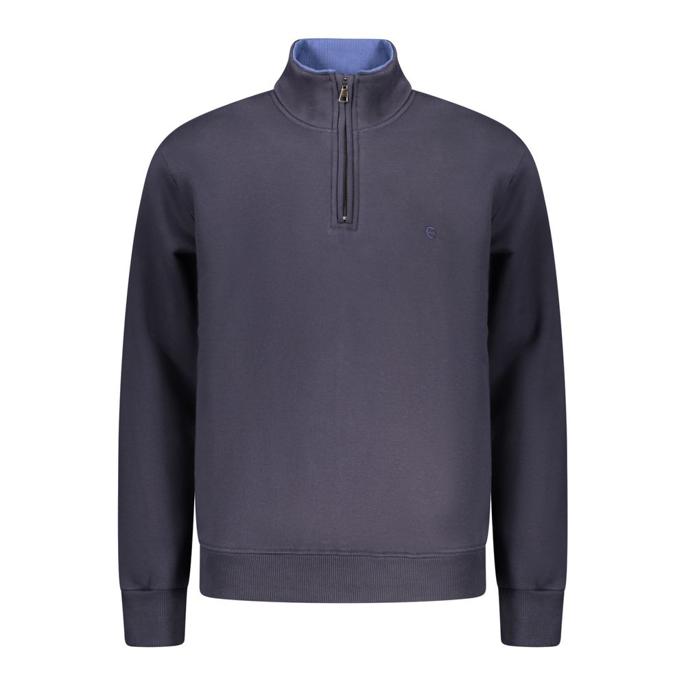 Blue Cotton Men Sweatshirt