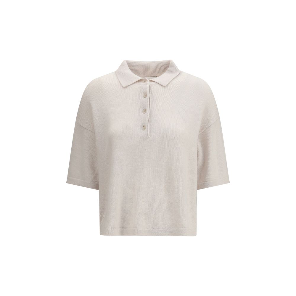 Beige Cashmere Polo Shirt