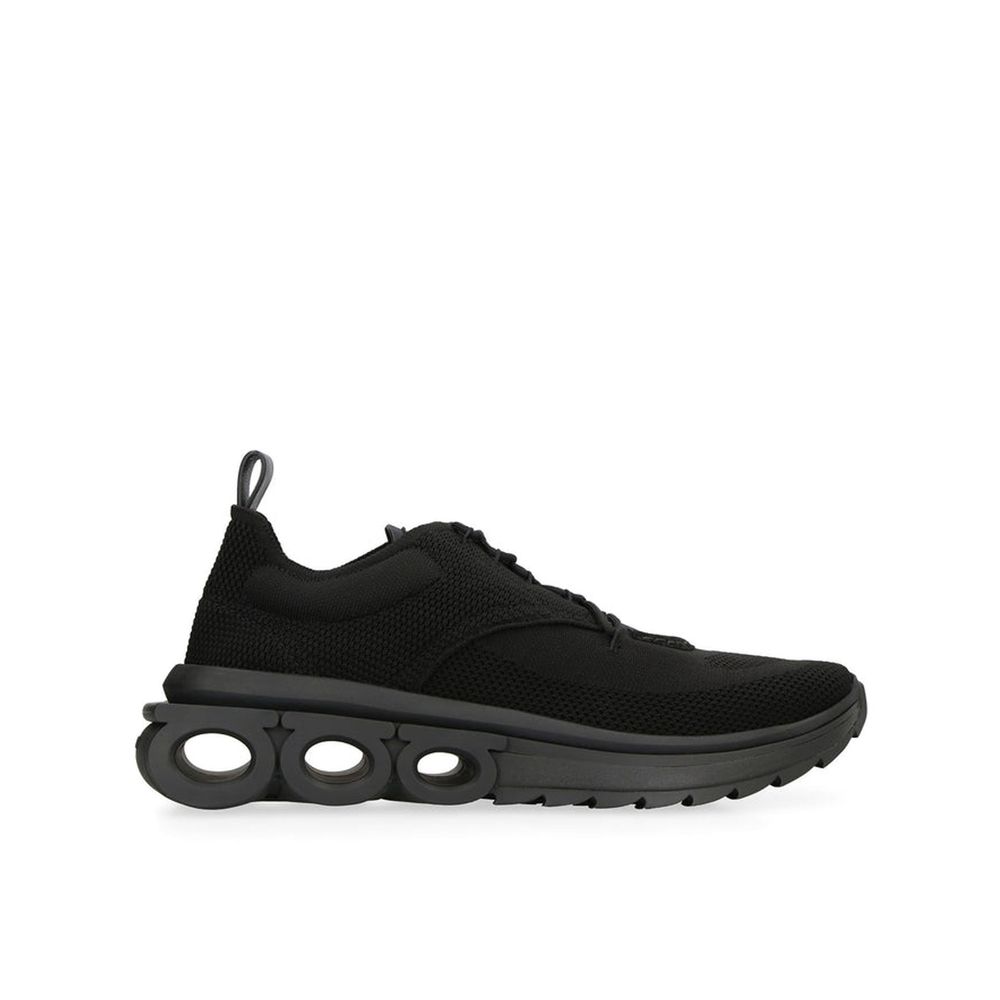 Black Fabric Athletic Sneakers