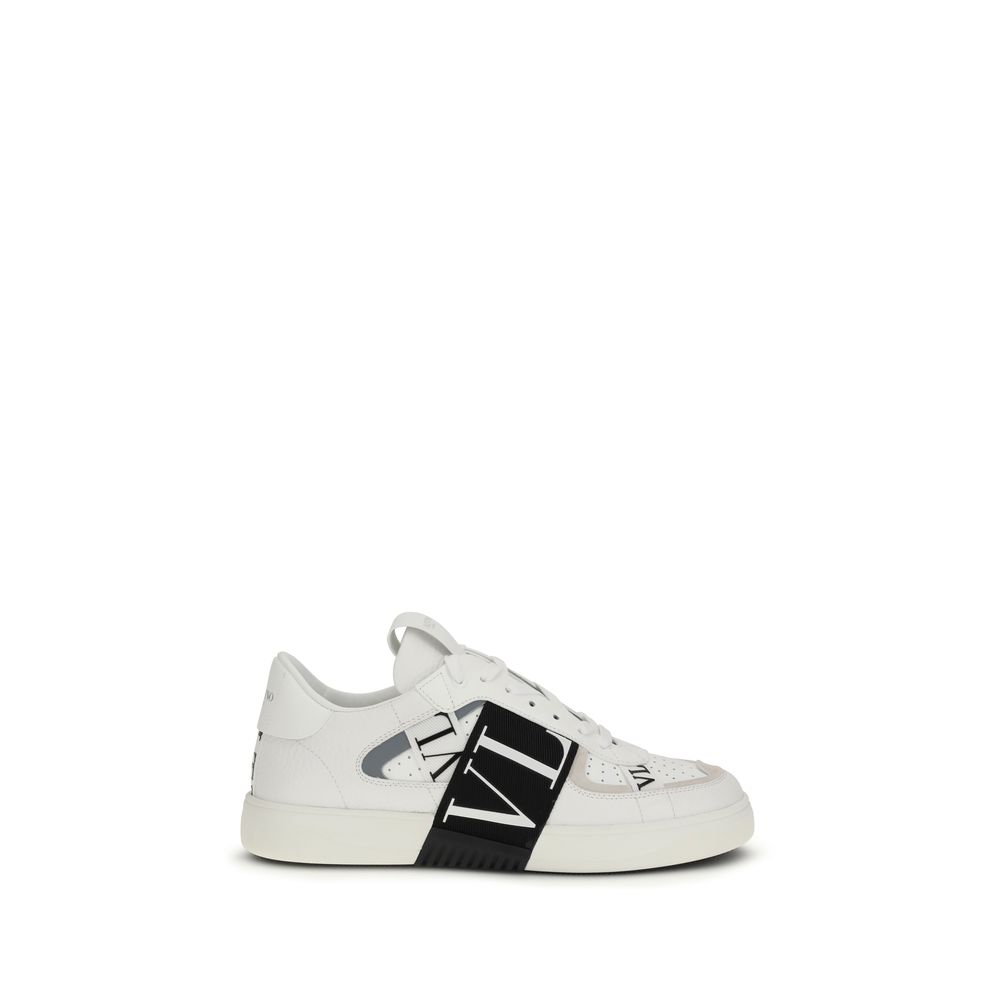 White Calf Leather Bos Taurus Low Top Sneakers