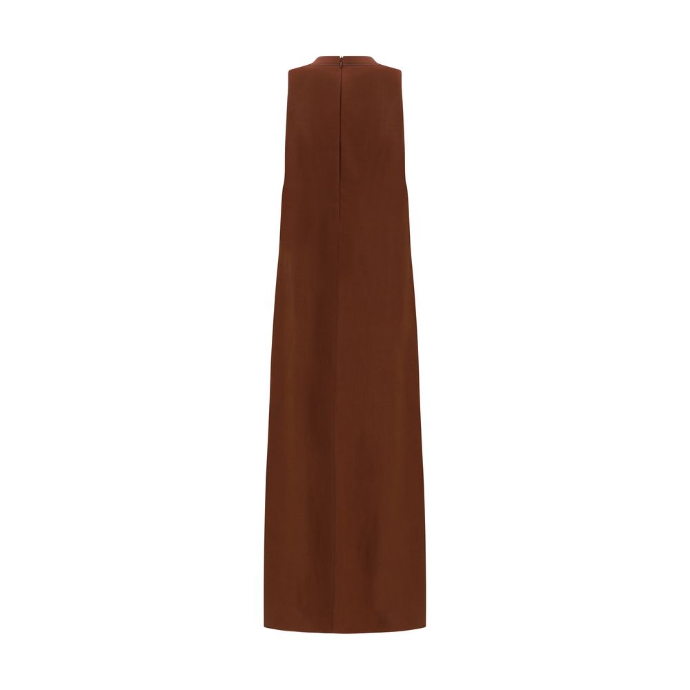 Brown Viscose Casual Dress - Thumbnail 2